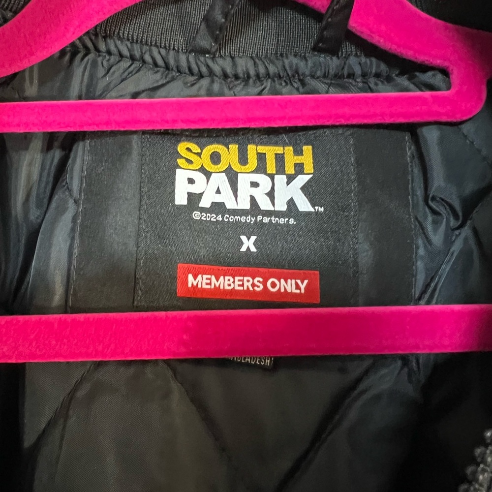 Members Only NWT Size Small South Park Nickelodeon Animated Black Bomber Jacket - Picture 7 of 13